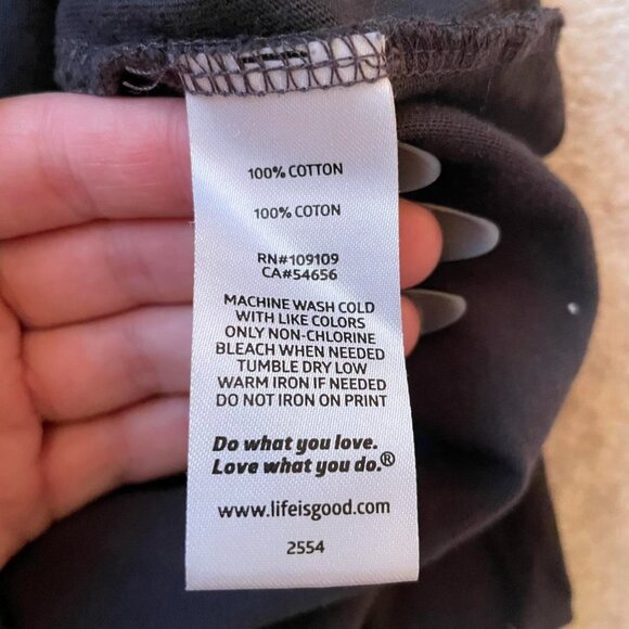 Life Is Good Floral Mason Jar Crusher Tee in Black | Women’s Size Sall - Picture 6 of 6